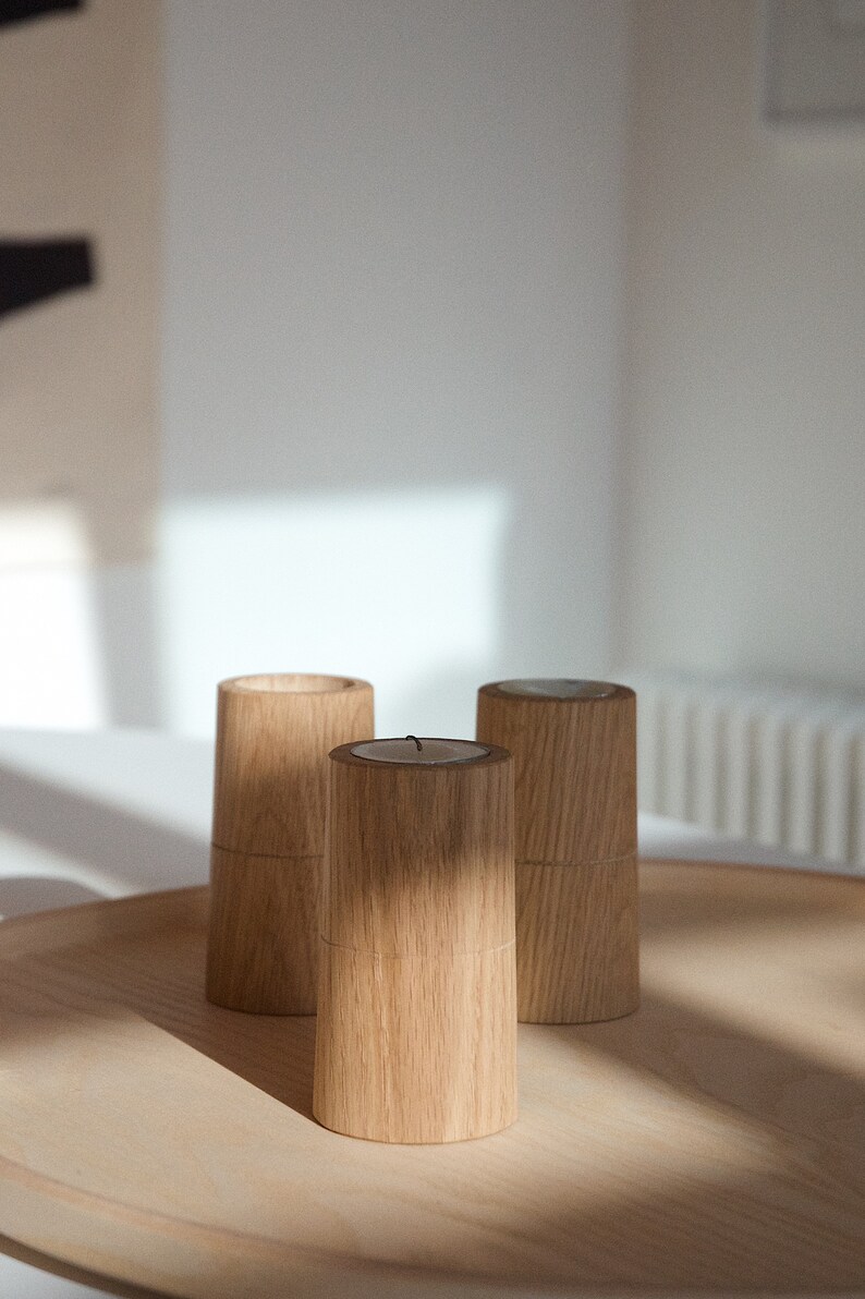 Modern Tea Light Candle Holder Wooden Tea Light Candle Etsy Canada