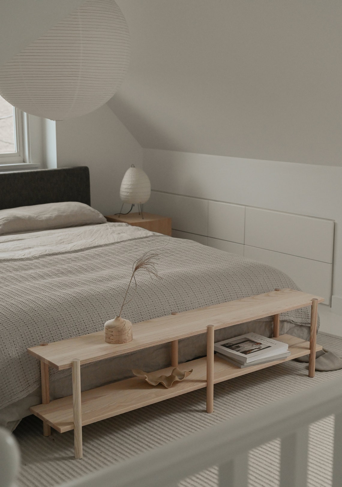 Low Shelving Unit Wooden Shelving Unit Modern Shelving Unit Etsy