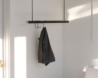 Hanging Clothes Rack Med Black | Modern Garment Racks