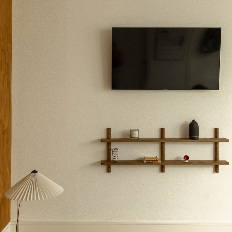 Double Floating Shelf 45 Modern Wall Shelving image 2