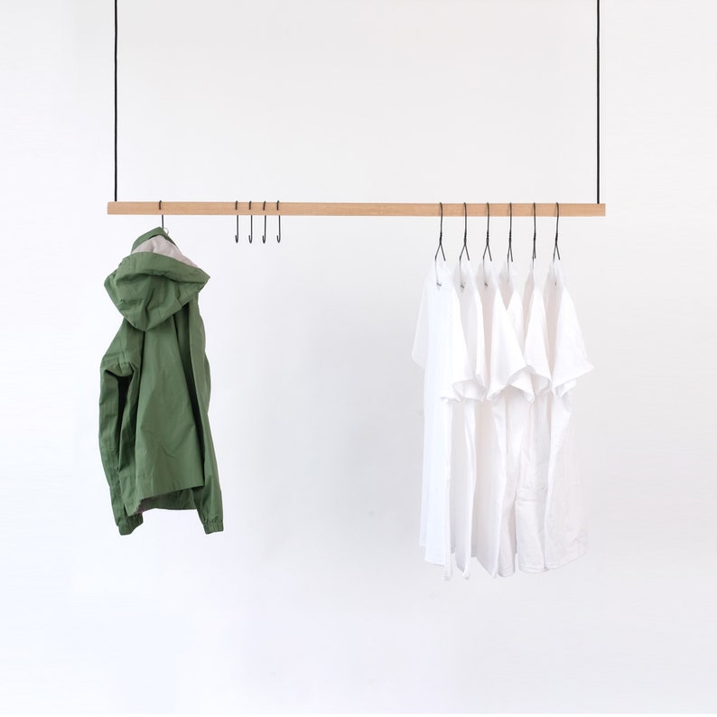 Hanging Clothes Rack Ceiling Mounted Hanging Clothes Rack Etsy
