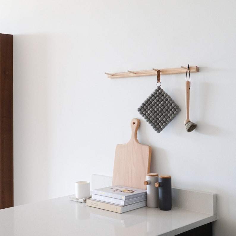 Modern Coat Rack Scandinavian Peg Rail Wooden Peg Rail Etsy