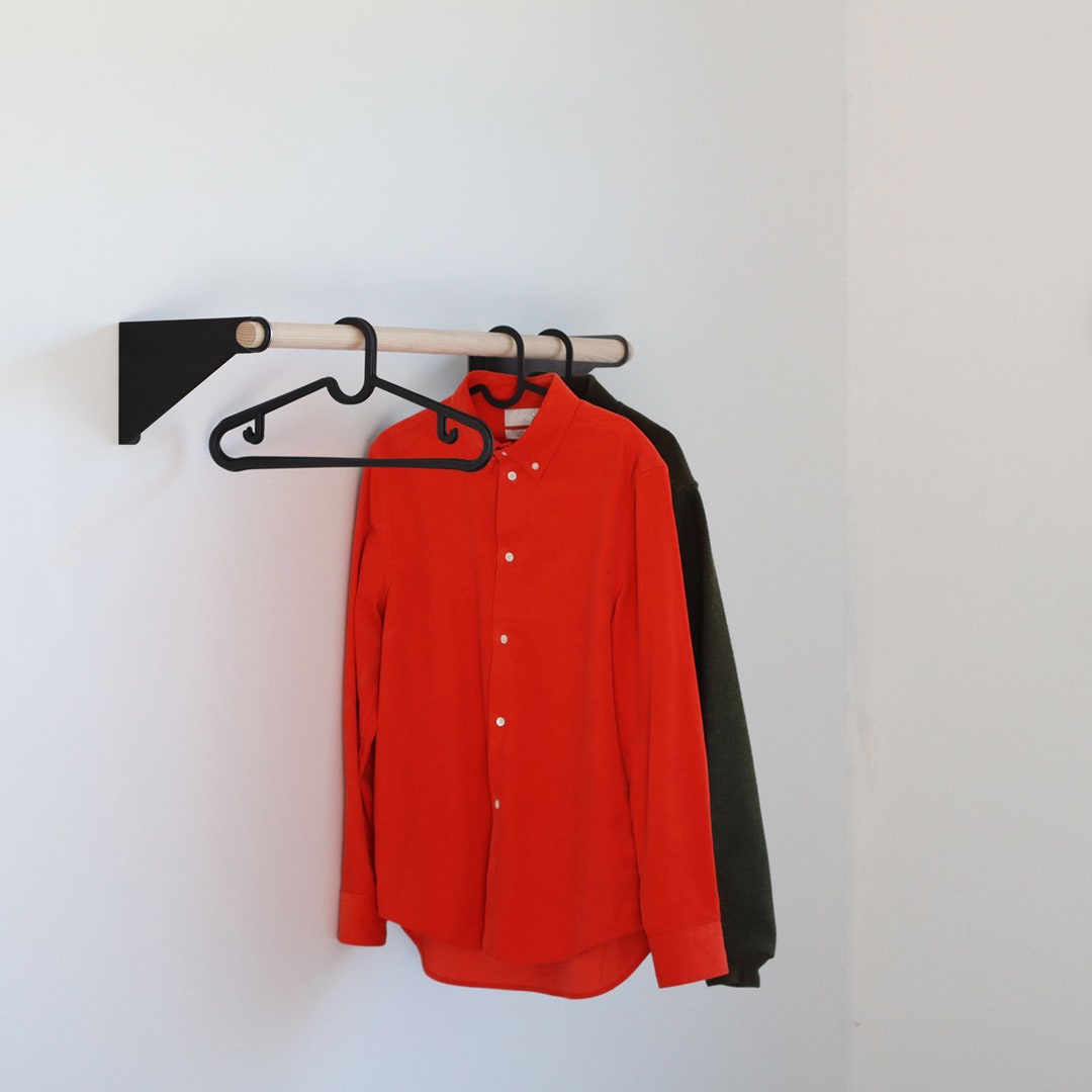 Wall Mounted Clothing Rack Industrial Clothes Rack for the Wall - Etsy