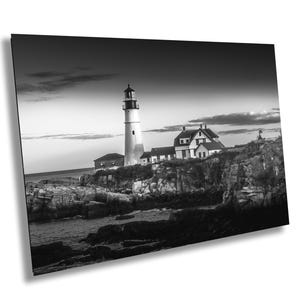 Maine Lighthouse Coastal Print: Portland Head Light Nautical Wall Art