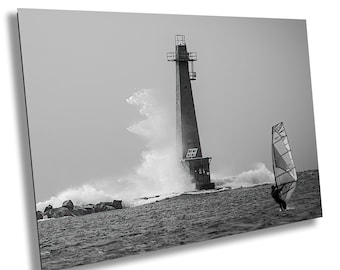 Lake Michigan Lighthouse Print: Coastal Wall Art