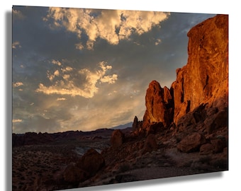 Valley of Fire Sunset Print | Nevada Desert Wall Art | Red Rock Landscape Photography