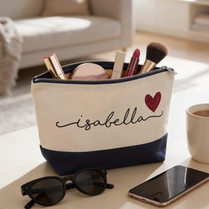 Personalized Makeup Bag | Custom Toiletry Bag for Her | Mother’s Day or Christmas Gift