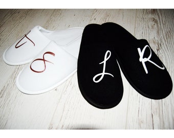 monogrammed spa slippers