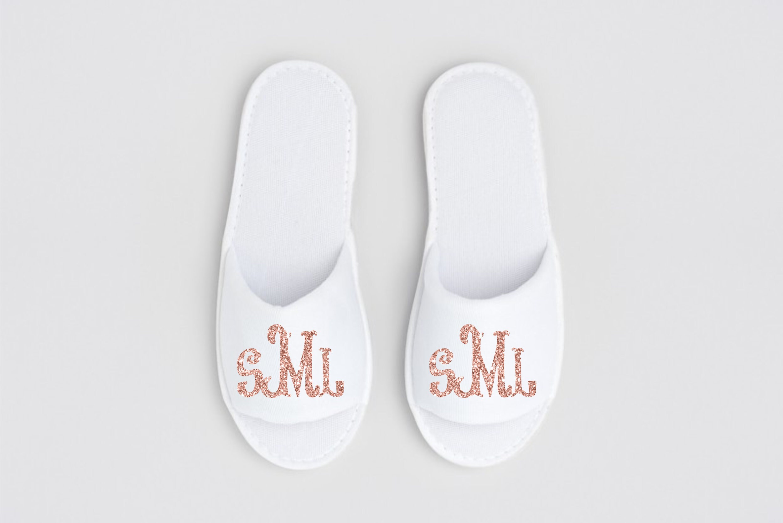 custom monogram slippers