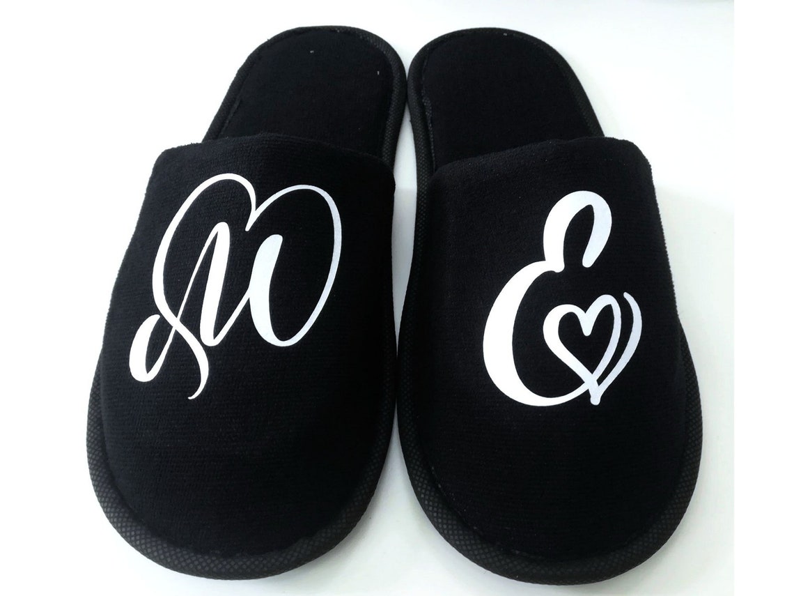 Monogrammed Slippers Personalized Slippers with Monogram or Etsy