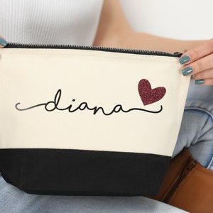 Personalized Makeup Bag, Personalized Gift, Custom Birthday Gift, Personalized Gift for Mom from Daughter, Personalized Gift for Women image 8