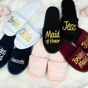 Personalized Bridesmaid Gift for Bridesmaid Proposal Box, Will You Be My Bridesmaid Slippers, Bridal Party Gifts, Bridesmaids Gifts Wedding