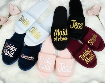 Personalized Bridesmaid Gift for Bridesmaid Proposal Box, Will You Be My Bridesmaid Slippers, Bridal Party Gifts, Bridesmaids Gifts Wedding