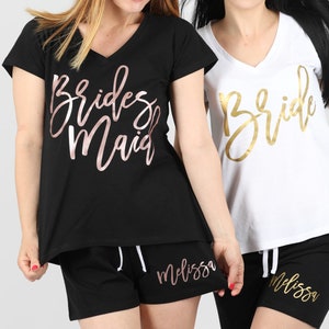 Personalized Pajamas for a group party - bachelorette, women birthday, girls&#39; getaway/spa, annual trip, adult sleepover, slumber party, etc.