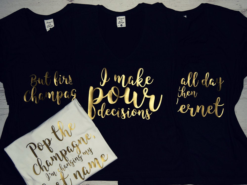 wine bridesmaid shirts