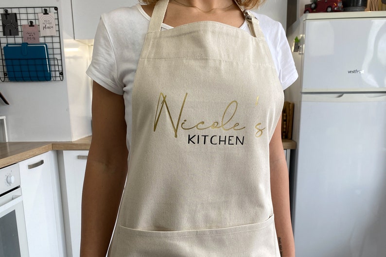 Kitchen Apron Custom Apron Cute Apron Housewarming Gift Mothers Day Gift For Mom New Home Gift Hostess Gift Kitchen Decor Cooking Gift Chef image 2