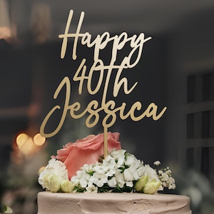 Birthday Cake Topper Happy Birthday Cake Тopper 30th Birthday Cake Topper 40th Birthday Cake Topper Personalized Birthday Party Decorations