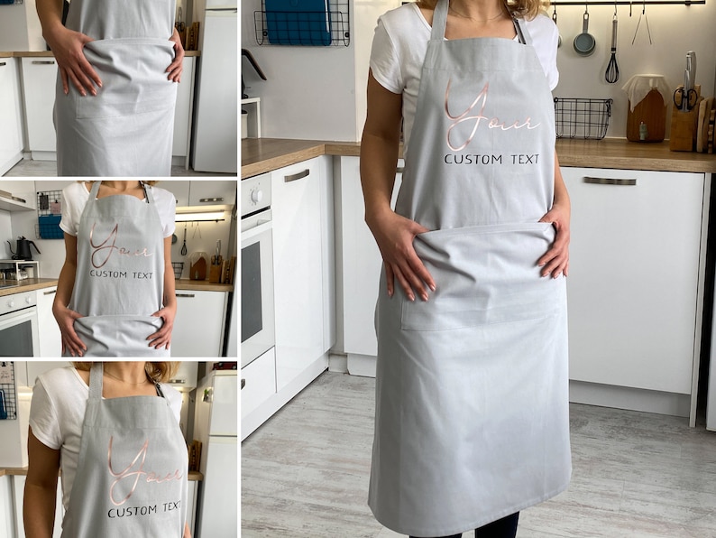 Kitchen Apron Custom Apron Cute Apron Housewarming Gift Mothers Day Gift For Mom New Home Gift Hostess Gift Kitchen Decor Cooking Gift Chef image 1