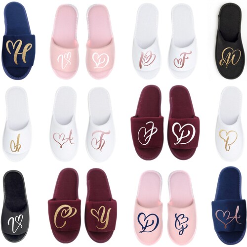 monogrammed slippers