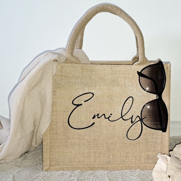 Bridesmaid Proposal Gift Bridesmaid Gift Will You Be My Bridesmaid Personalized Bridesmaid Jute (Burlap) Bag Bridal Party Gifts Gift Box