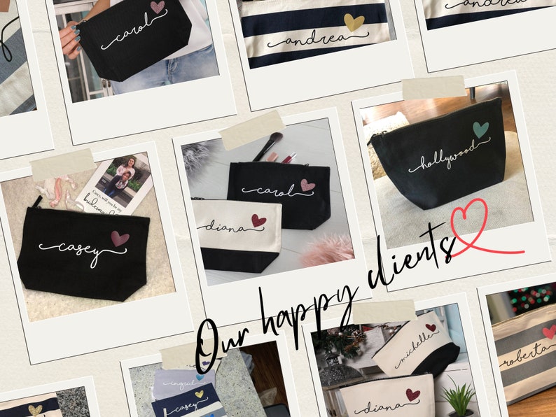 Personalized Makeup Bag, Personalized Gift, Custom Birthday Gift, Personalized Gift for Mom from Daughter, Personalized Gift for Women image 7