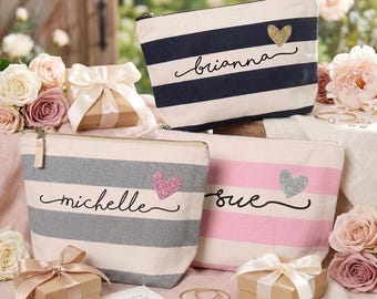 Bridesmaid Proposal Gift Personalized Makeup Bag