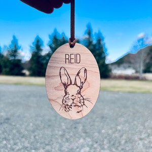 Bunny Easter Tag for Easter Basket, Custom Easter Basket Tag, Custom Bunny Easter Tag, Easter Bunny Gift Tag