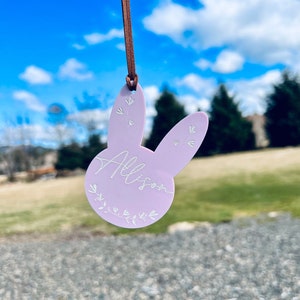 Bunny Easter Tag for Easter Basket, Custom Easter Basket Tag, Custom Bunny Easter Tag, Easter Bunny Gift Tag