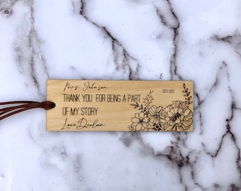 Teacher Appreciation Bookmark | Teacher Gift | Teacher Gift Idea| Teacher Gift Personalized | Personalized Bookmark | End of Year Gift