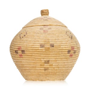 Alaskan Eskimo Lidded Basket