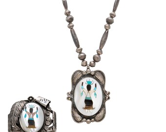 Navajo Figural Necklace Necklace and Bracelet