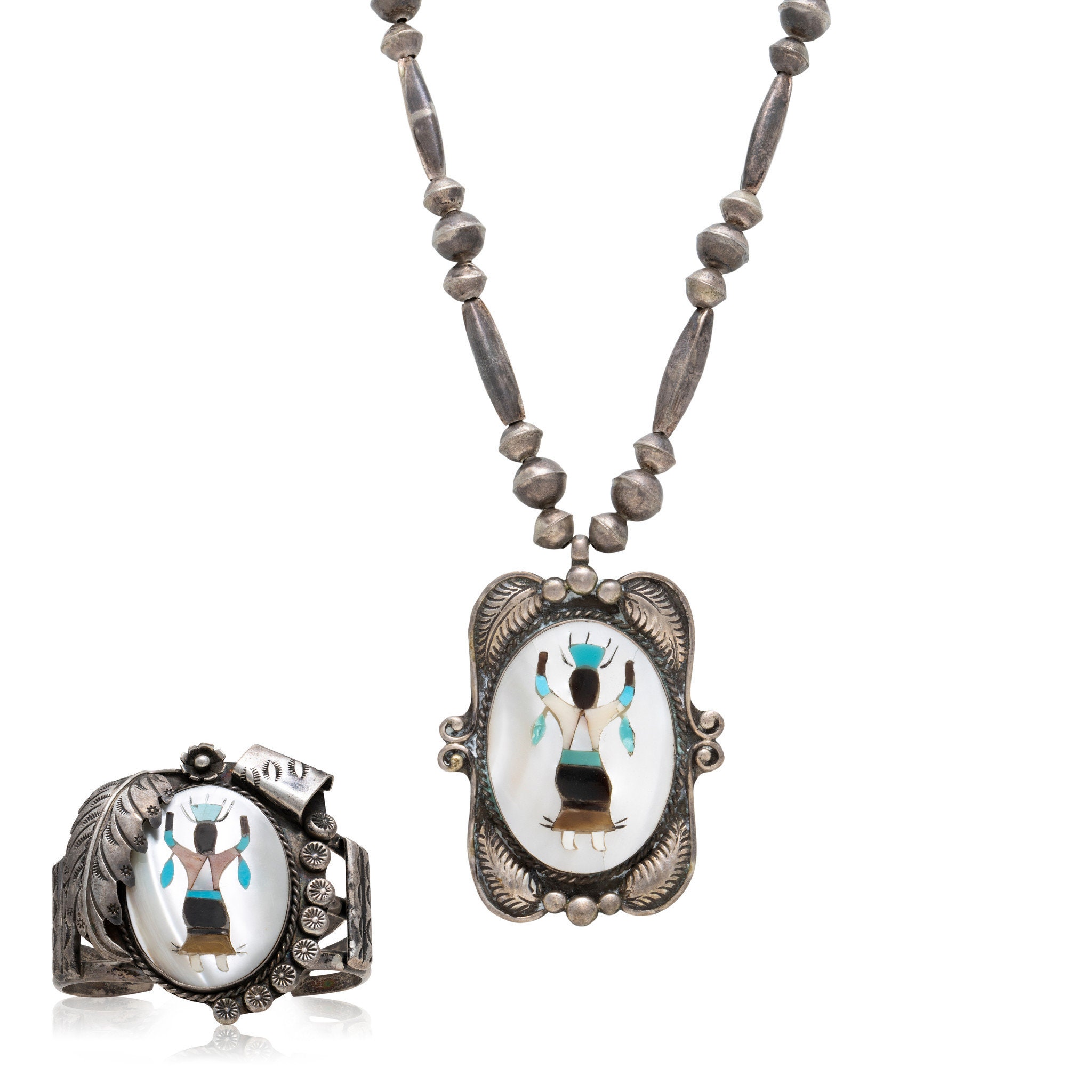 Navajo Figural Necklace Necklace and Bracelet - Etsy