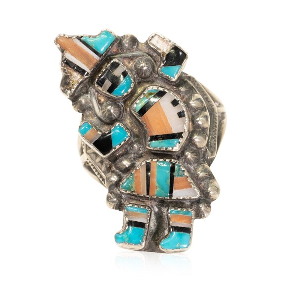 Zuni Inlay Dancer Ring View 2