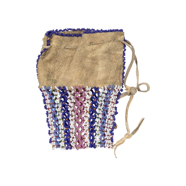 Native American Eastern Net Beaded Pouch