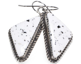 White Buffalo Turquoise Earrings