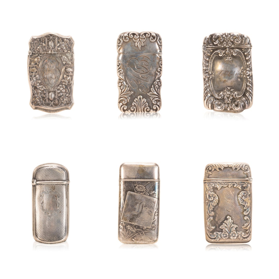 Sterling Match Safe Collection Etsy