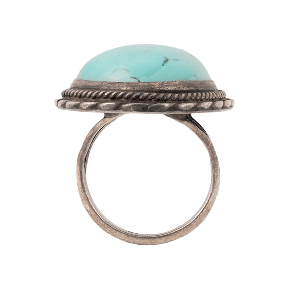 Navajo Carico Turquoise Ring - image 4