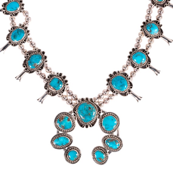 Navajo Squash Blossom Necklace - image 3