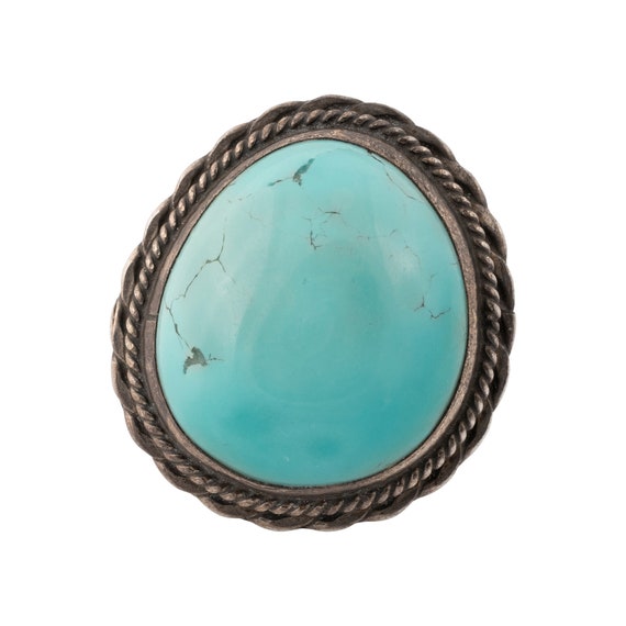 Navajo Carico Turquoise Ring - image 2