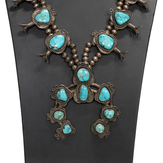 Navajo Turquoise Squash Blossom - image 2