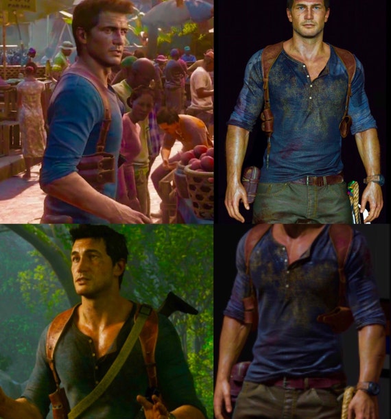 NEW Uncharted 4: A Thief's End Nathan Drake Costume T-Shirt