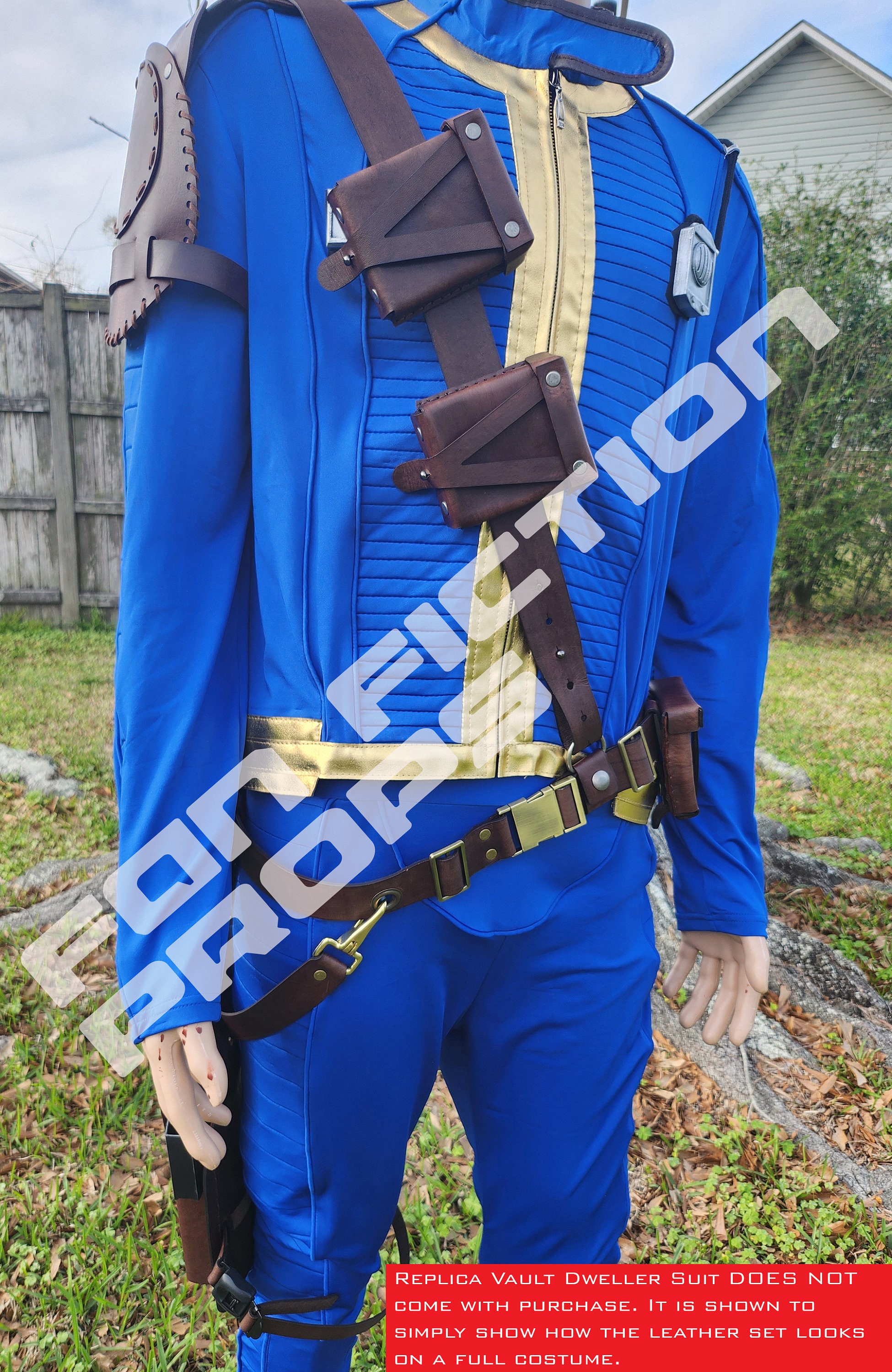 Fallout Inspired Leather Belt And Holster Set With Optional Harness