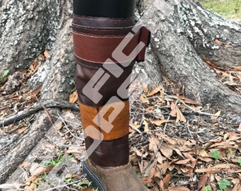 The Mandalorian Inspired Leather Left Leg Greave