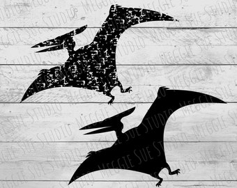 Pteranodon Dinosaur SVG, Pterodactyl Dinosaur SVG, Pteranodon Silhouette SVG, Grunge Dinosaur Svg, Pteranodon Clip Art