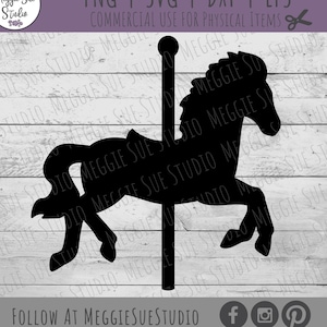 Karussell Pferd SVG, Merry Go Runde Pferd SVG, Karussell Pferd Silhouette SVG, Merry Go Runde Pferd Silhouette Grafik geschnitten Datei Svg
