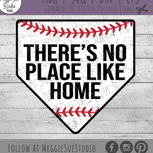 There's No Place Like Home Baseball Home Plate SVG, Baseball Home Plate Graphic SVG, There's No Place Like Home Design SVG, Baseball SvG