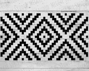 Diamond Pattern SVG, Repeating Diamond Pattern SVG, Square Repeating Diamond Pattern Graphic SVG, Boho Geometric Design Pattern SvG