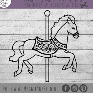 Carousel Horse SVG, Merry Go Round Pony SVG, Circus Carousel Horse SVG, Merry Go Round Vintage Horse Graphic Cut File SvG