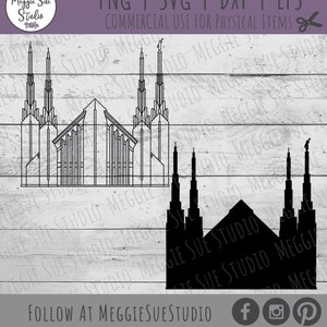 Las Vegas Latter Day Saint Temple SVG, Las Vegas LDS Temple Outline Silhouette SVG, Las Vegas Temple Graphic Cut File SvG