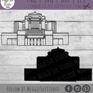 Alberta Canada Latter Day Saint Temple SVG, Alberta Canada LDS Temple Outline SVG, Alberta Canada Temple Silhouette SvG Graphic Clipart